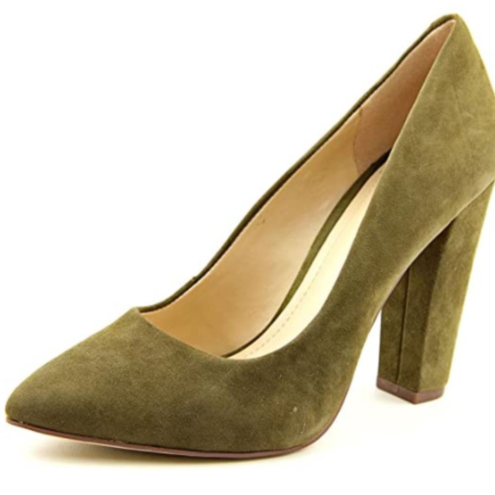 BCBGeneration Clarice Olive/Army Green Suede Pumps